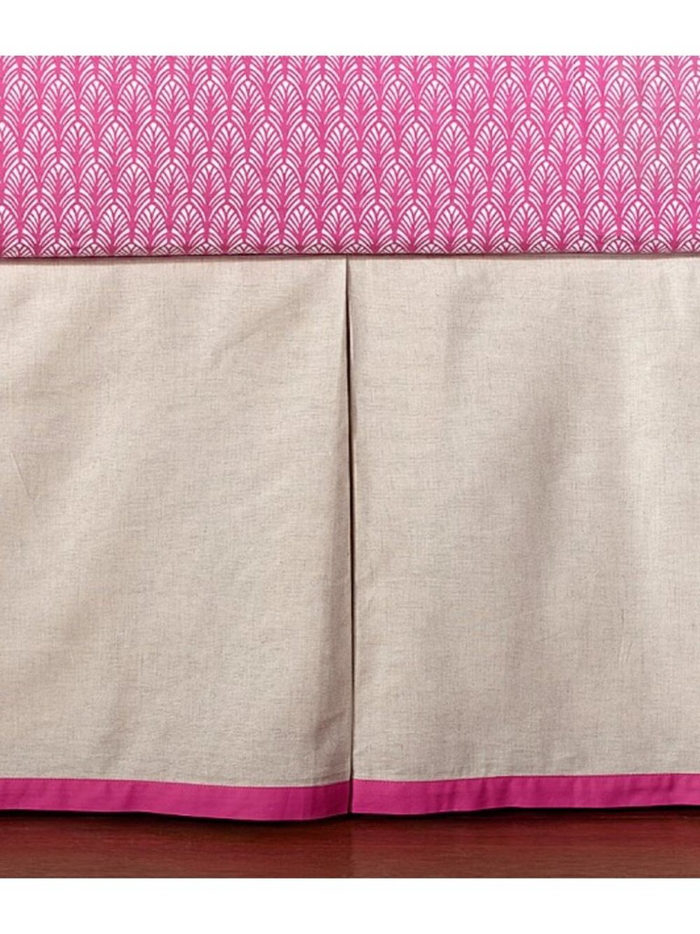 Pottery Barn Baby Bright Border Linen Crib Skirt New in Package